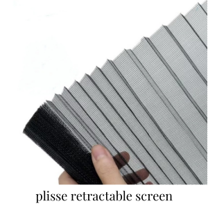 Plisse retractable screen