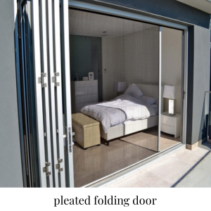 pleated folding door