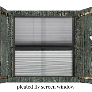 pleated fly screen window