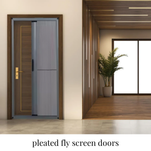 Pleated fly screen doors