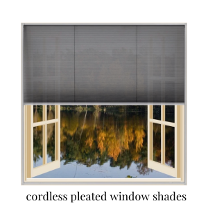 cordless pleated window shades