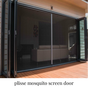 Plisse mosquito screen door